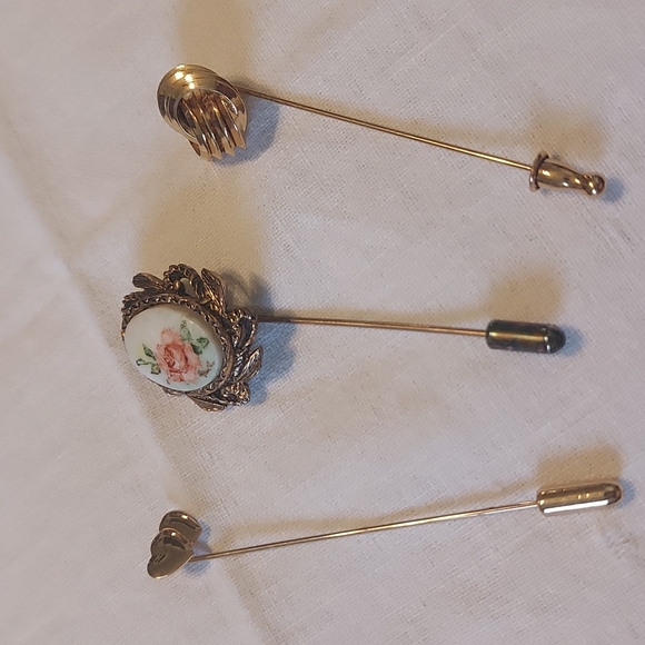 Vintage Jewelry - Set of Three Vintage stick pins